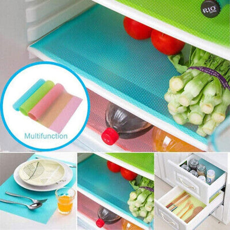 Non Stick Anti Bacterial Oil Proof Drawer Mat Roll For Shelves Cupboard Wardrobe Kitchen Cabinet Fridge and Dining Table