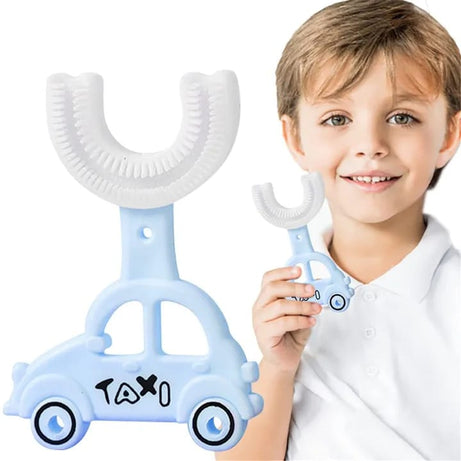(Pack of 2) Taxi U Shape Teether Brush 360 Degrees Mouthpiece Tooth Brush For Toddlers