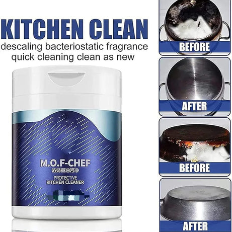 Mof Chef Heavy Duty Kitchen Oil Stain Cleaning Powder