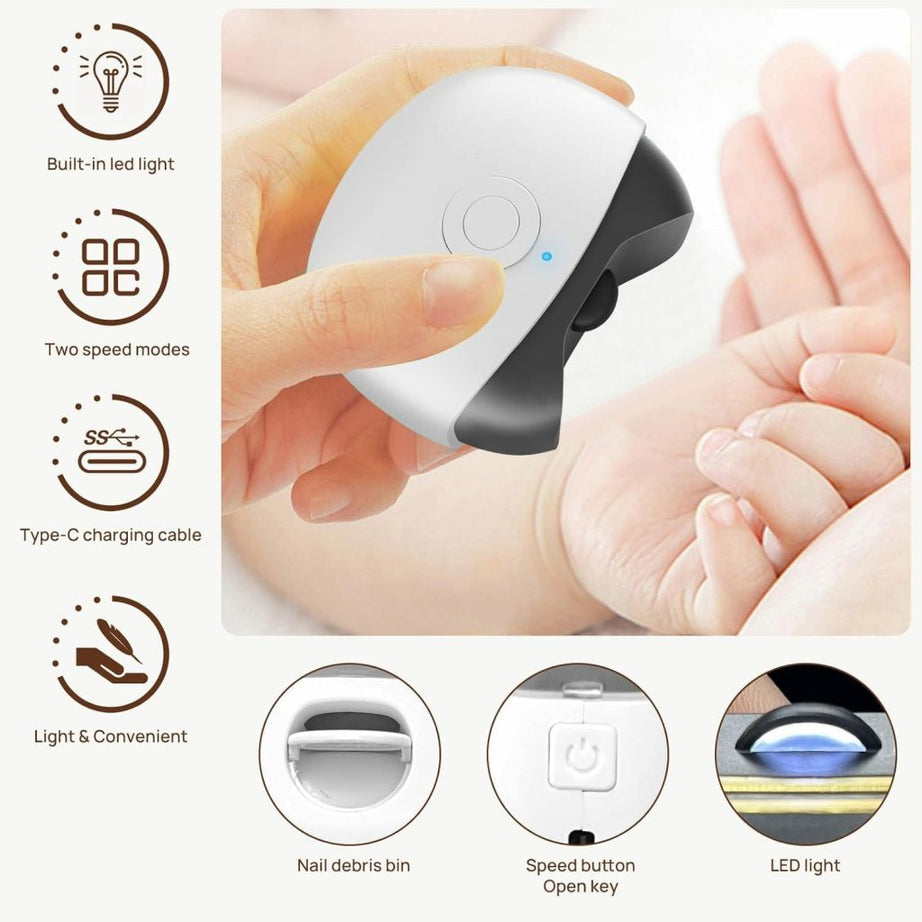 Adjustable USB Rechargeable Anti Pinch Automatic Electric Nail Clipper for Baby and Adult Use