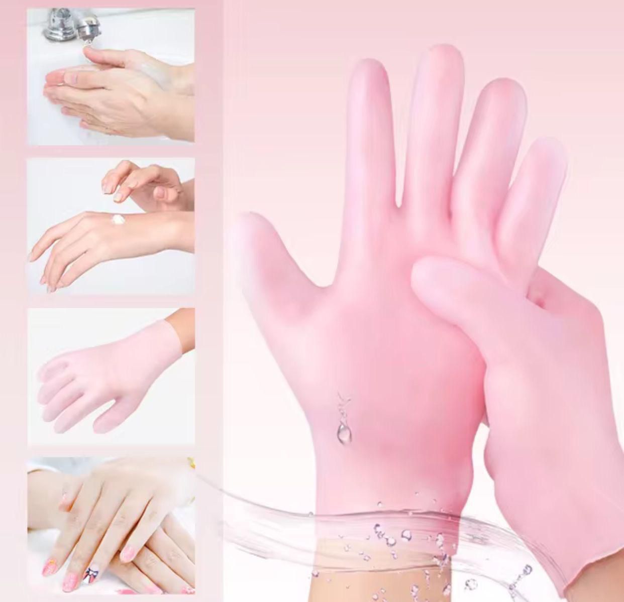 1 Pair Silicone Moisturizing Lotion Gel Gloves For Eczema and Rough Dry Skin Treatment