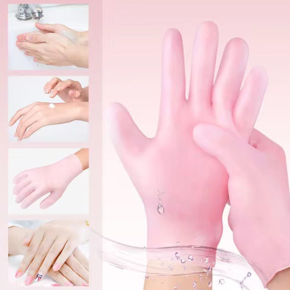 1 Pair Silicone Moisturizing Lotion Gel Gloves For Eczema and Rough Dry Skin Treatment