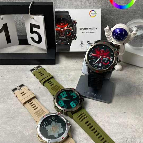 TF10 Pro Round dial Smart Watch with Bluetooth Calling Amoled Screen with Box For Men and Women