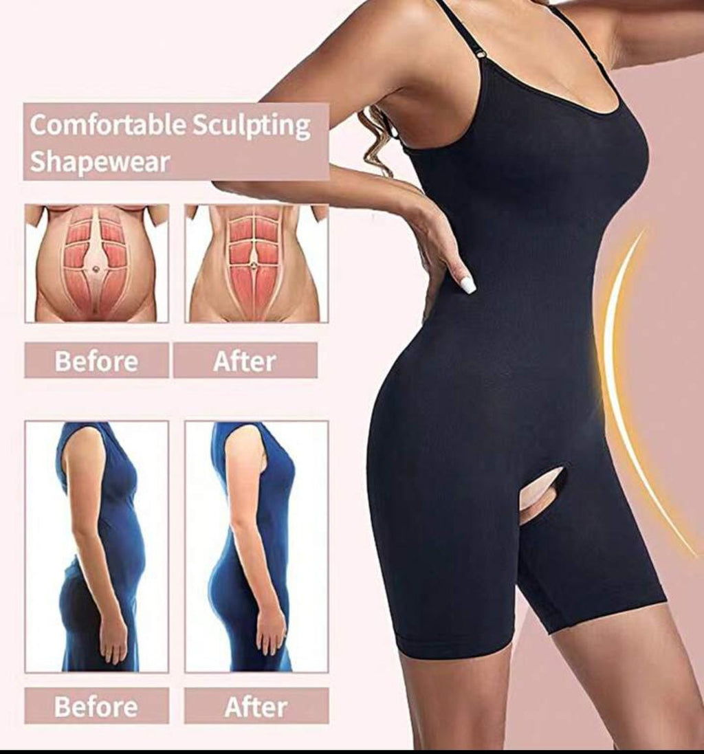 Frim Control Shaping for Women Seamless Crotchless Waist Slimming Body Shaper Full Bodysuit