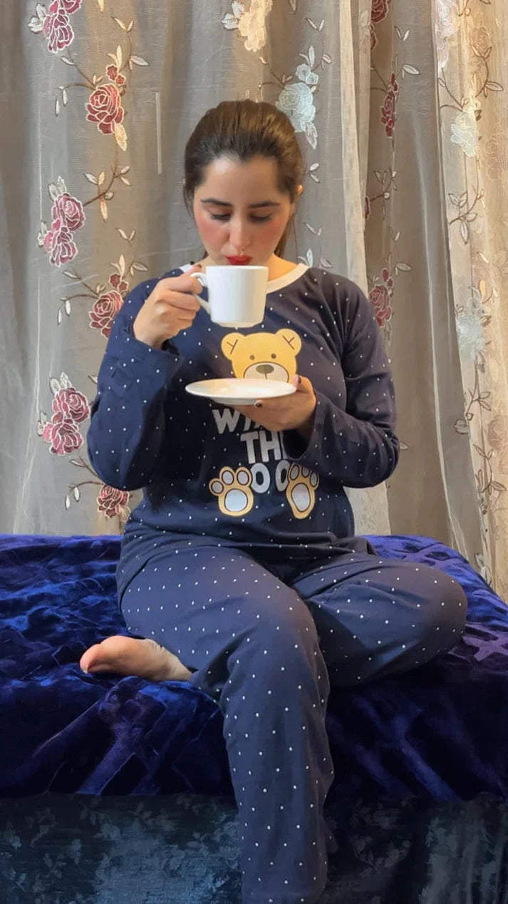 Blue Winni The Bear Night Suit