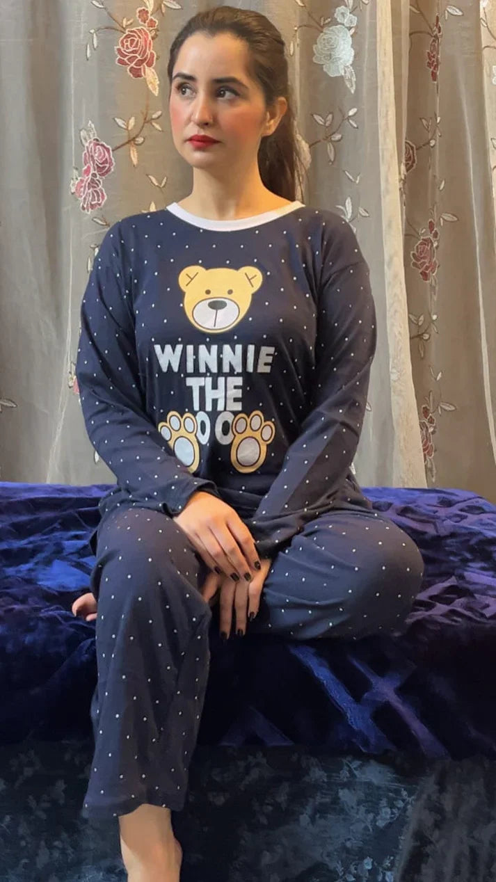Blue Winni The Bear Night Suit