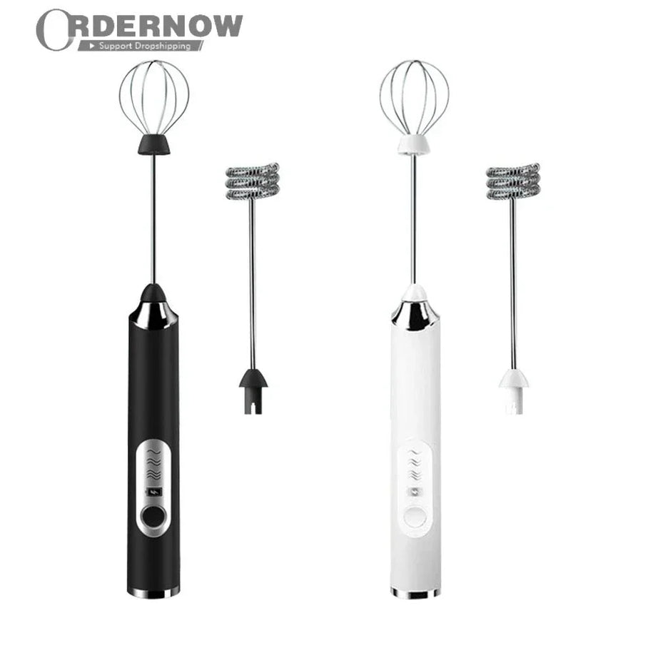 Powerful Handheld USB Rechargeable Electric Coffee Beater for Coffee Latte, Cappuccino, Mocha, Macchiato, Frappe and Protein Powder