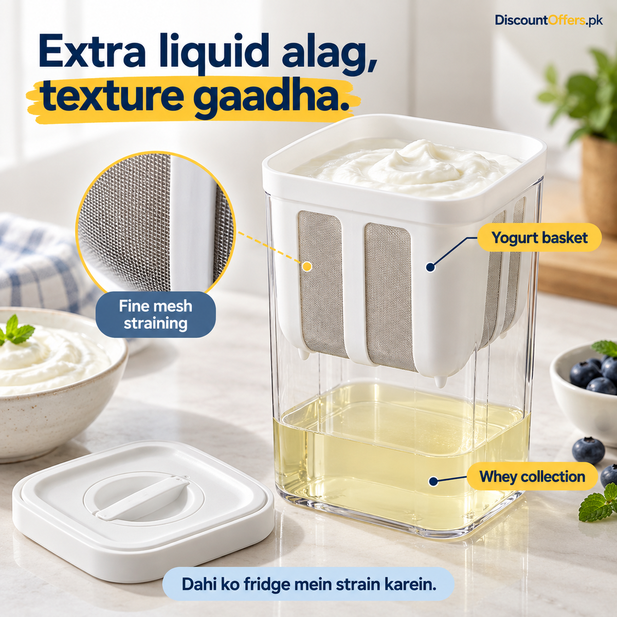 Greek Yogurt Maker & Fine Mesh Strainer