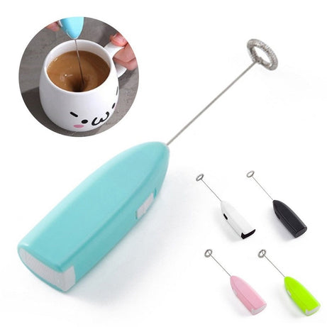 Mini Rechargeable Coffee & Egg Beater Mixer with stainless steel, spring and rod