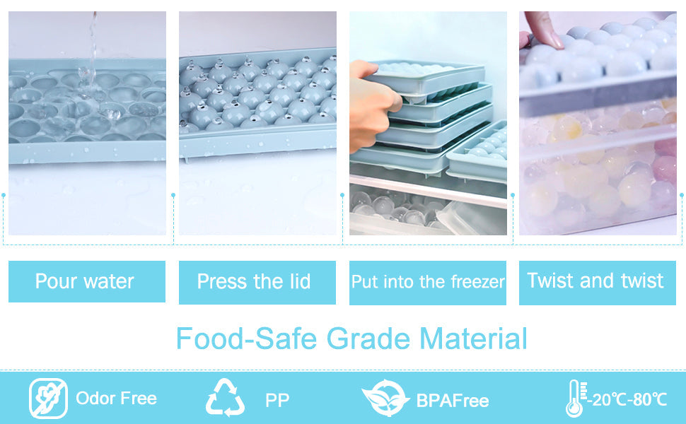 Buy 1 Get 1 Free Offer 2 Imported Round Balls Ice Cubes Tray for Slow-Melt and Prolonged Cooling