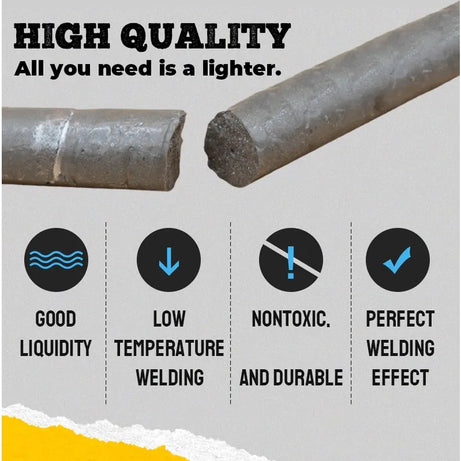 6 Pcs Low Temperature Welding Rods Easy to Melt