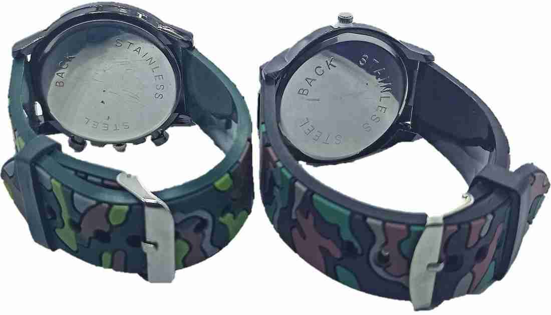 (Pack of 2) Force Time Army Analog Wristwatch For Men and Boys