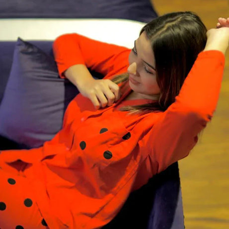 Red Button Style Dress