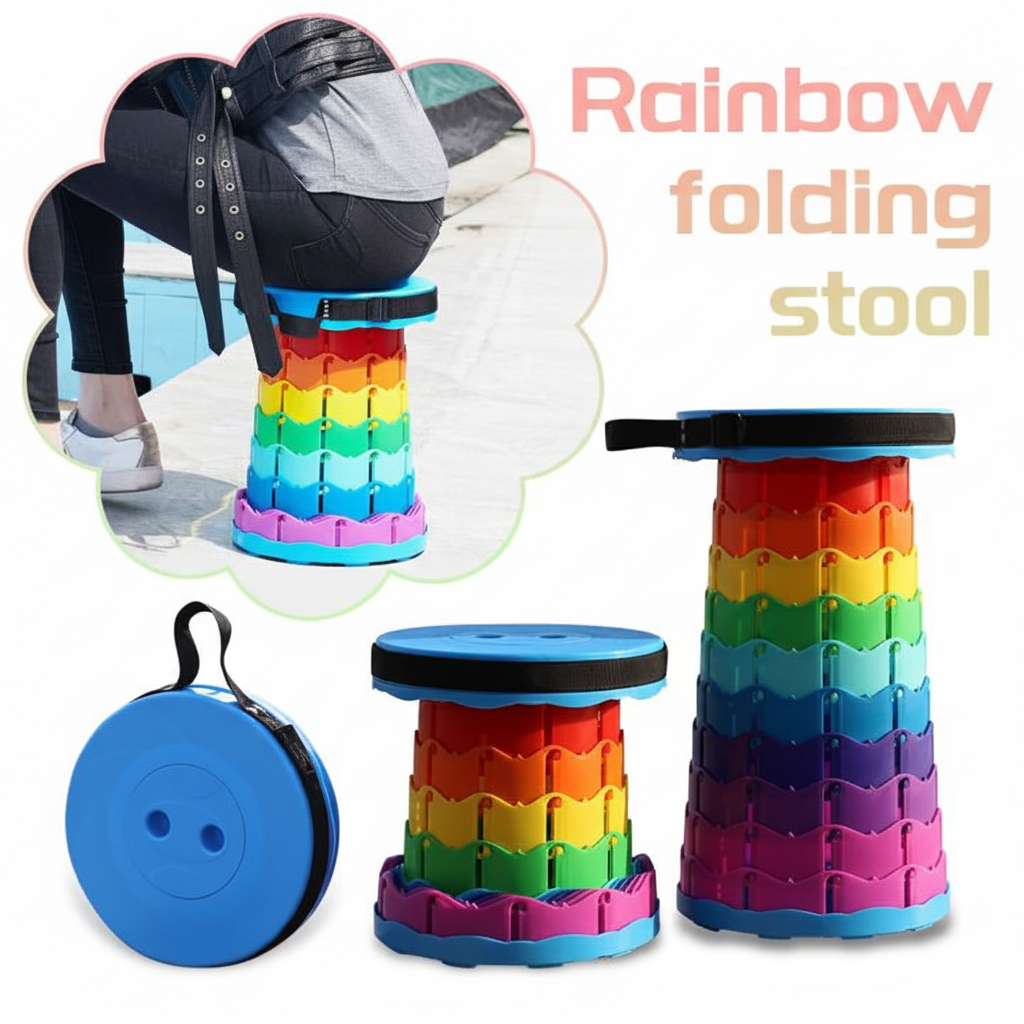 Foldable Telescoping Stool – Adjustable Portable & Super Strong