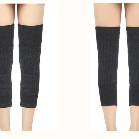 2 Pcs Warm Wool Knee Pads Super Elastic Knees Sleeves Support Protector