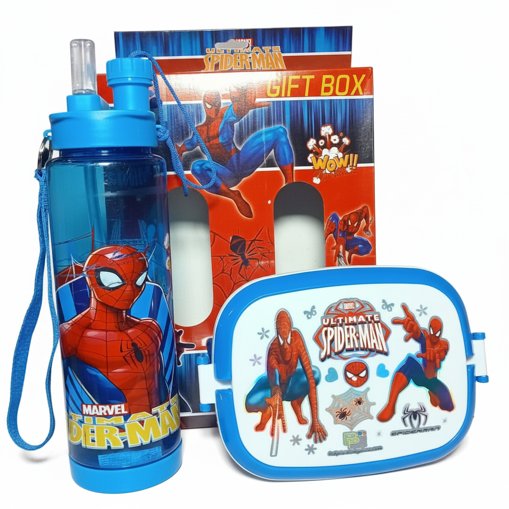 Stylish and Modern Design Set Pack of 02 Lunch Box and Water Bottle for Child School