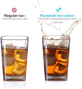 Grand Sale Offer Avail Buy 10 get 10 Free Offer Plastic Reusable Ice Cubes of Fashionable and Stylish Square Ice 20 Pcs in Rs 999