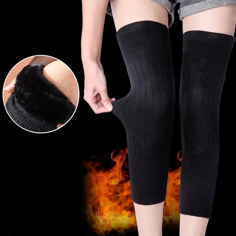 Thick Warm Wool Knee Warmer Pads – Super Elastic Knee Support Protector