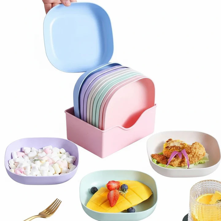 Azaadi Sale Offer 20 Pcs Set of Dish Plates with Free 2 Pcs Holders (20 Plates + 2 Holders)