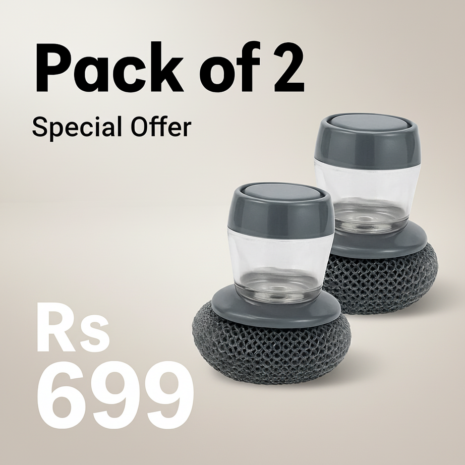 Kitchen Cleaning Dish Brush Scrubber with Soap Dispenser