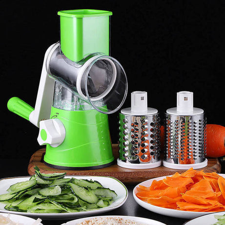 Multifunctional Manual Vegetable Spiral Slicer Cutter with Premium Hand Rotary Grater Drum Rs 1999