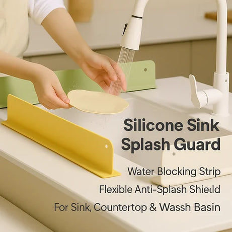 Silicone Sink Splash Guard and Water Sheild with Suction
