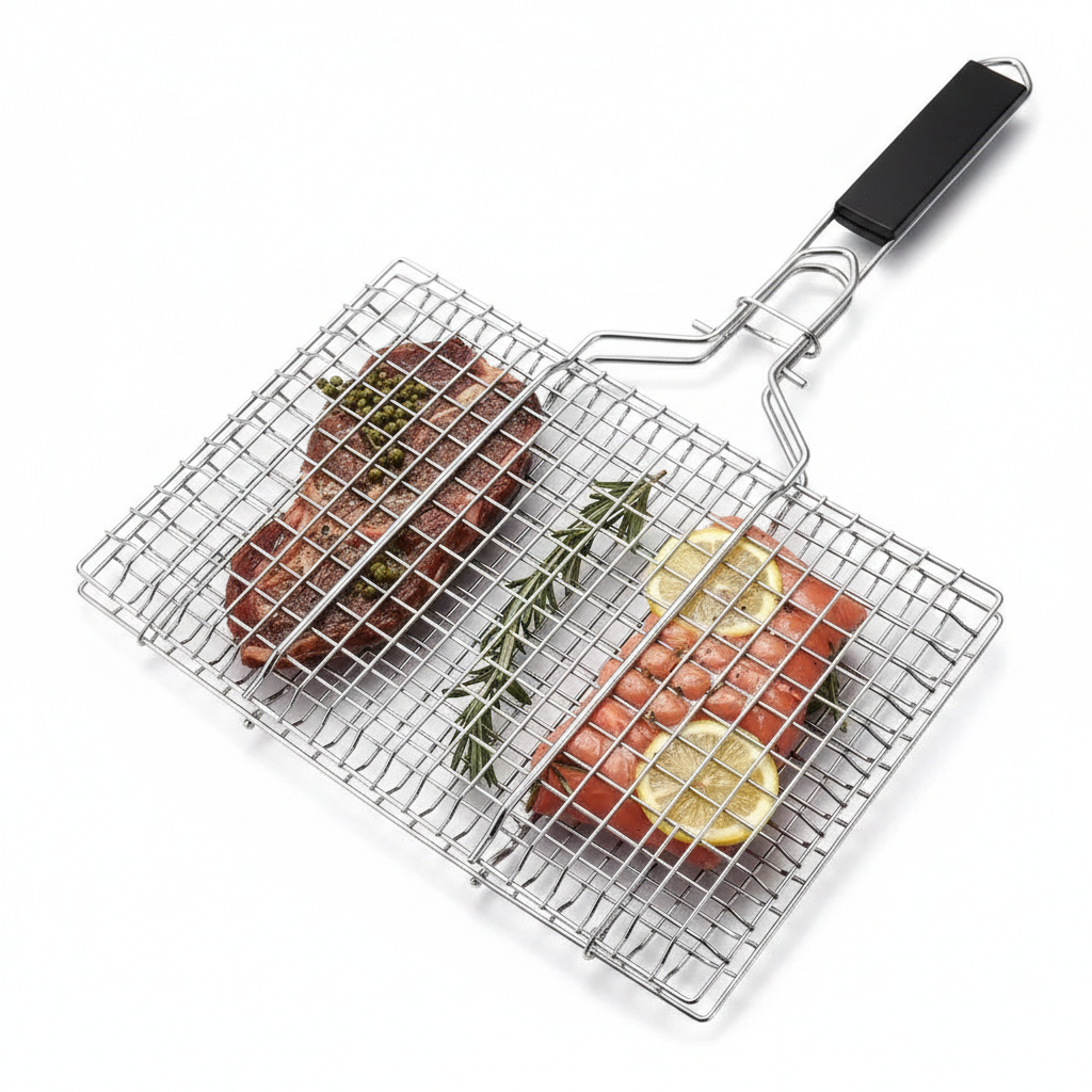 Multi Purpose Stainless Steel Barbecue Portable BBQ Grill Roast Grilling Tray Rs 1499