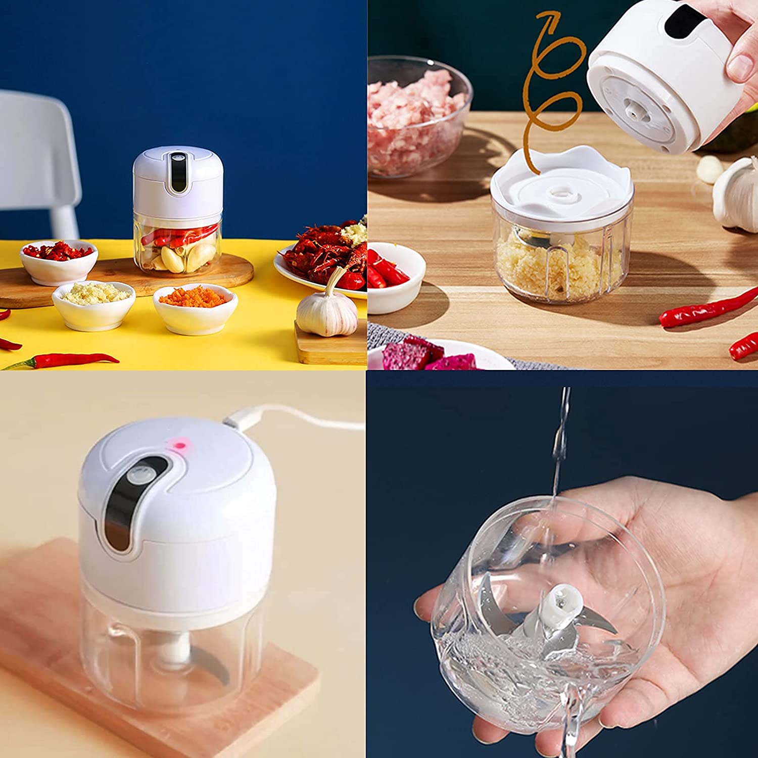 Portable Rechargeable Mini USB Food Processor Chopper