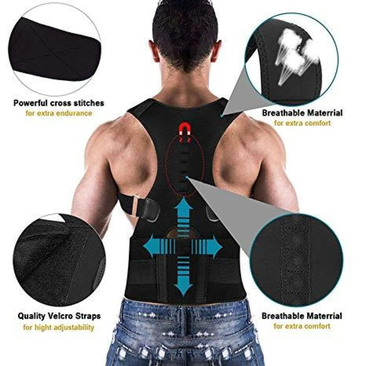 Adjustable Posture Corrector Belt for Waist and Back Support