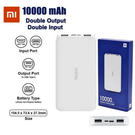 PD Fast Charging Redmi Power Bank 10000 mAh Power Bank With Dual USB Port Battery Charger Bank