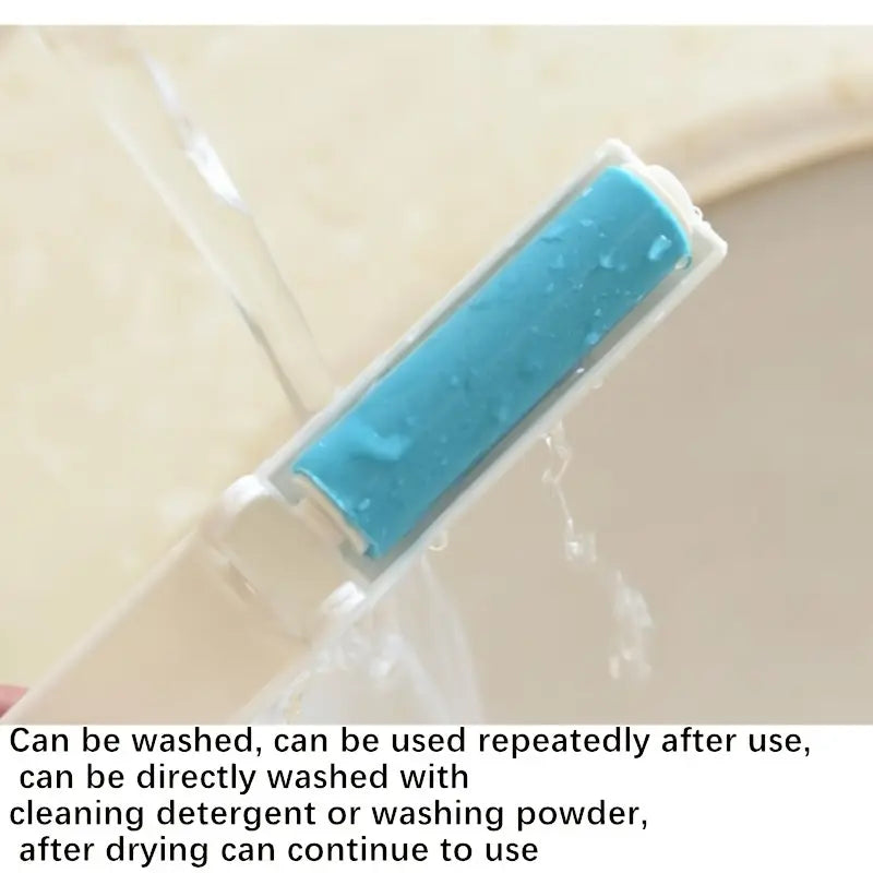 (Pack of 3) Mini Pocket Compact and Portable Lint Roller with Washable Refill