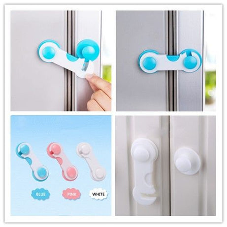 (Pack of 8) Children Plastic Safety Drawer Cabinets Fridge Furniture Blockers Doors Security Lock for Toddler Baby Protection