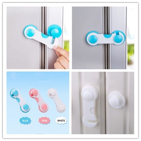 (Pack of 8) Children Plastic Safety Drawer Cabinets Fridge Furniture Blockers Doors Security Lock for Toddler Baby Protection