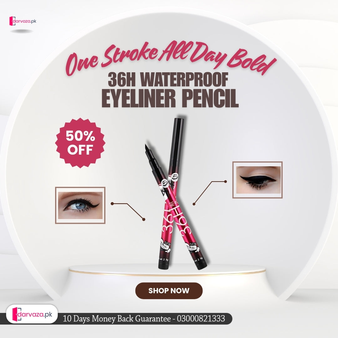 Buy 1 Get 2 Free Pro Eyeliner Pencil Black Waterproof and Long-lasting (3 Pcs)