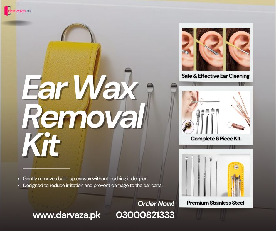 2 Set of 6 Pcs Ear Wax Removal Kit in Stainless Steel for Ear Care & Cleaning