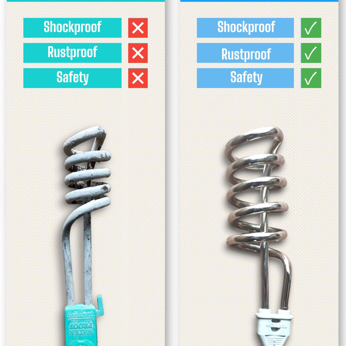 Electric Water Heating Rod for Heating Water in container like Bucket Basin Bath tub mini inflatable Swimming Pool and More