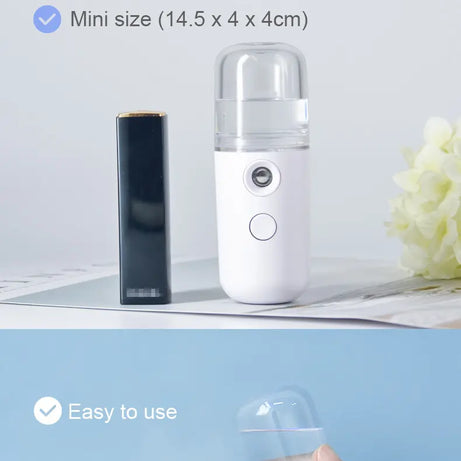 Rechargeable Facial Steamer Mist Sprayer Humidifier Nebulizer and Beauty Skin Care Tool
