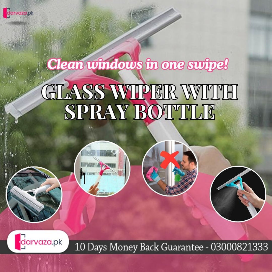 Buy 1 Get 2 Free Offer Glass Window Wiper Cleaner with Spray Bottle 3 Pcs Rs 999