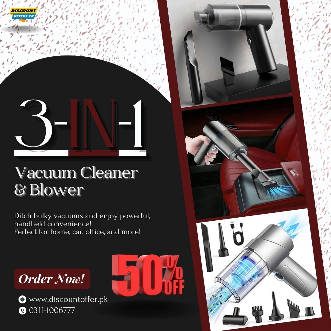 11.11 Sale Imported Cordless 3-in-1 Rechargeable Vacuum Cleaner and Blower - Cleans up every corner of your Home and Car