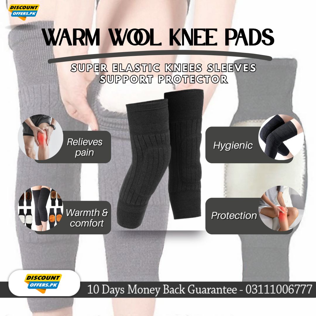 Full Wool Cashmere Warm Knee Pads 2 Pcs Super Elastic Knees Sleeves Support Protector