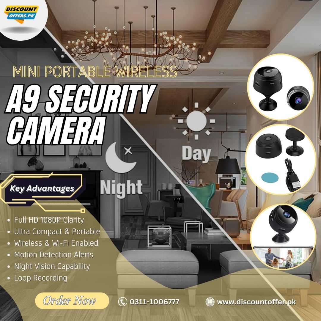 Mega Sale Offer - Mini Portable Wireless A9 Security Camera 1080P HD