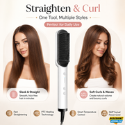 Electric Hair Comb Brush for Straightening and Curling