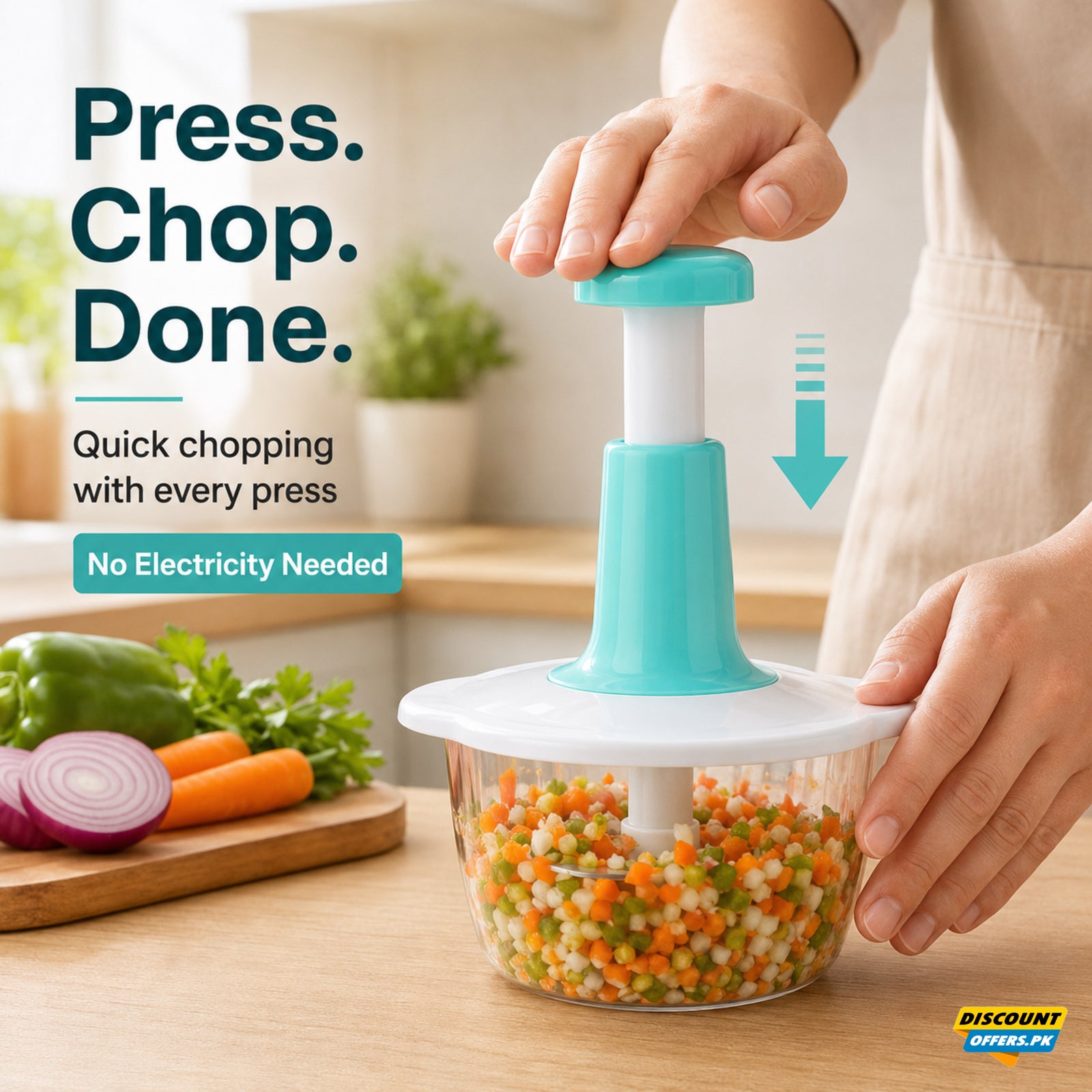 Imported Manual Hand Push Multifunctional Chopper Mixer Cutter and Grinder
