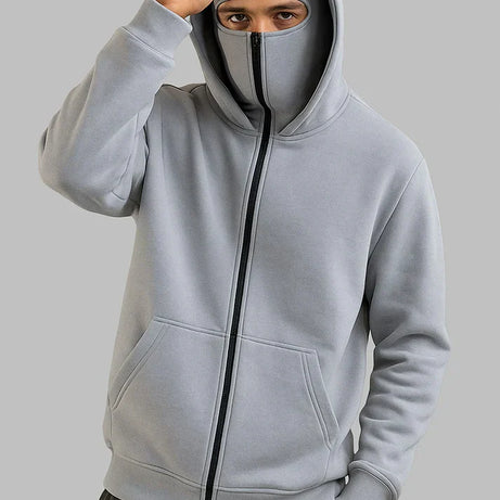 Balaclava Ninja Hoodie in Gray