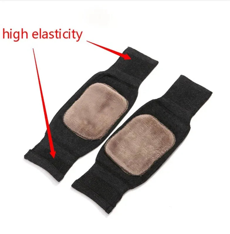 Thick Warm Wool Knee Warmer Pads – Super Elastic Knee Support Protector