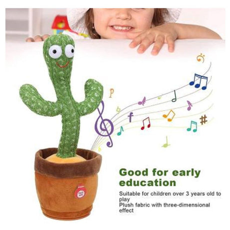 Dancing Shaking Cactus Toy with Recording and Singing of Songs