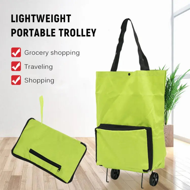 Portable High Quality Collapsible Foldable Reusable Shopping Cart Trolley Roller Grocery Bag with Wheel