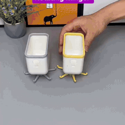 360 Degree Rotating Wall Mounted Self Adhesive Hanging Hook with Storage Box Organizer Holder For Kitchen Use