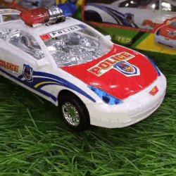 Electric Alloy Simulation Police Car Diecast Model Toy with LED Light and Music For Kids with Box