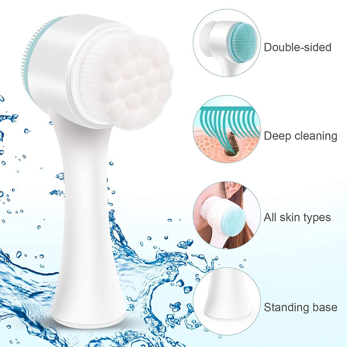Double Side Cleansing Facial Brush